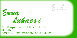 emma lukacsi business card